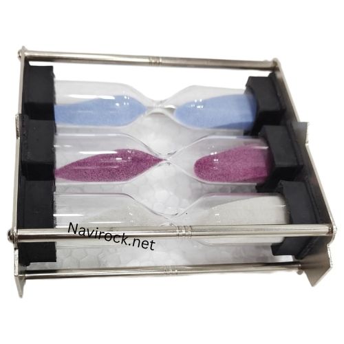 Vintage Tea time 3-4-5 Minute Aluminium Sand Glass Hourglass Timer