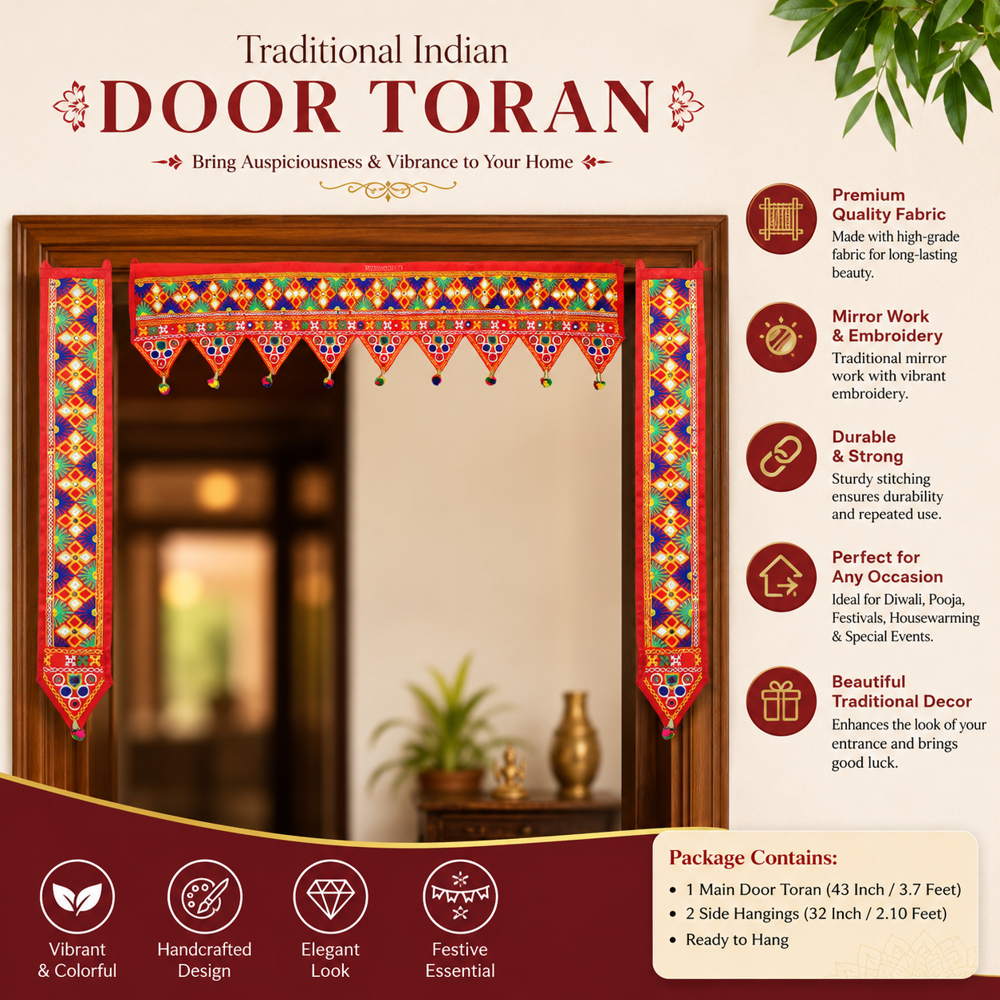 KRISHNA HANDLOOM Handmade Toran for Home Entrance F 19