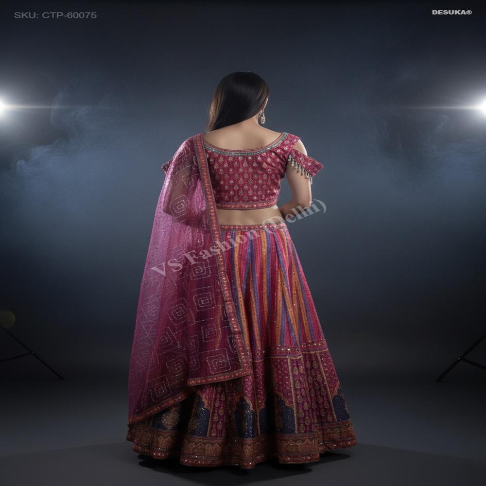 CTP-60075 Lehenga Choli with Geometric Dupatta