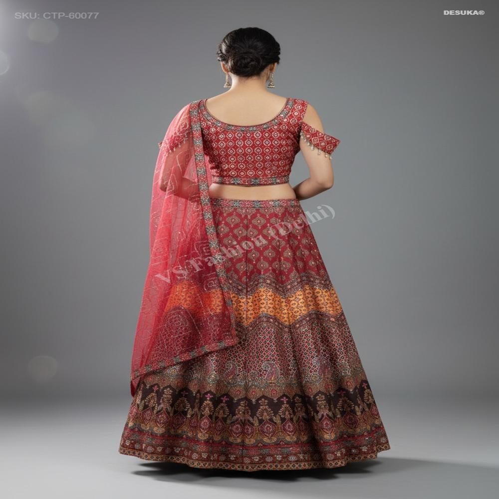 CTP-60077 Banarasi Brocade Lehenga Choli Set