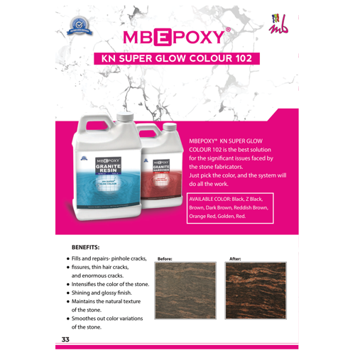 KN Super Glow Colour 102 Epoxy Granite