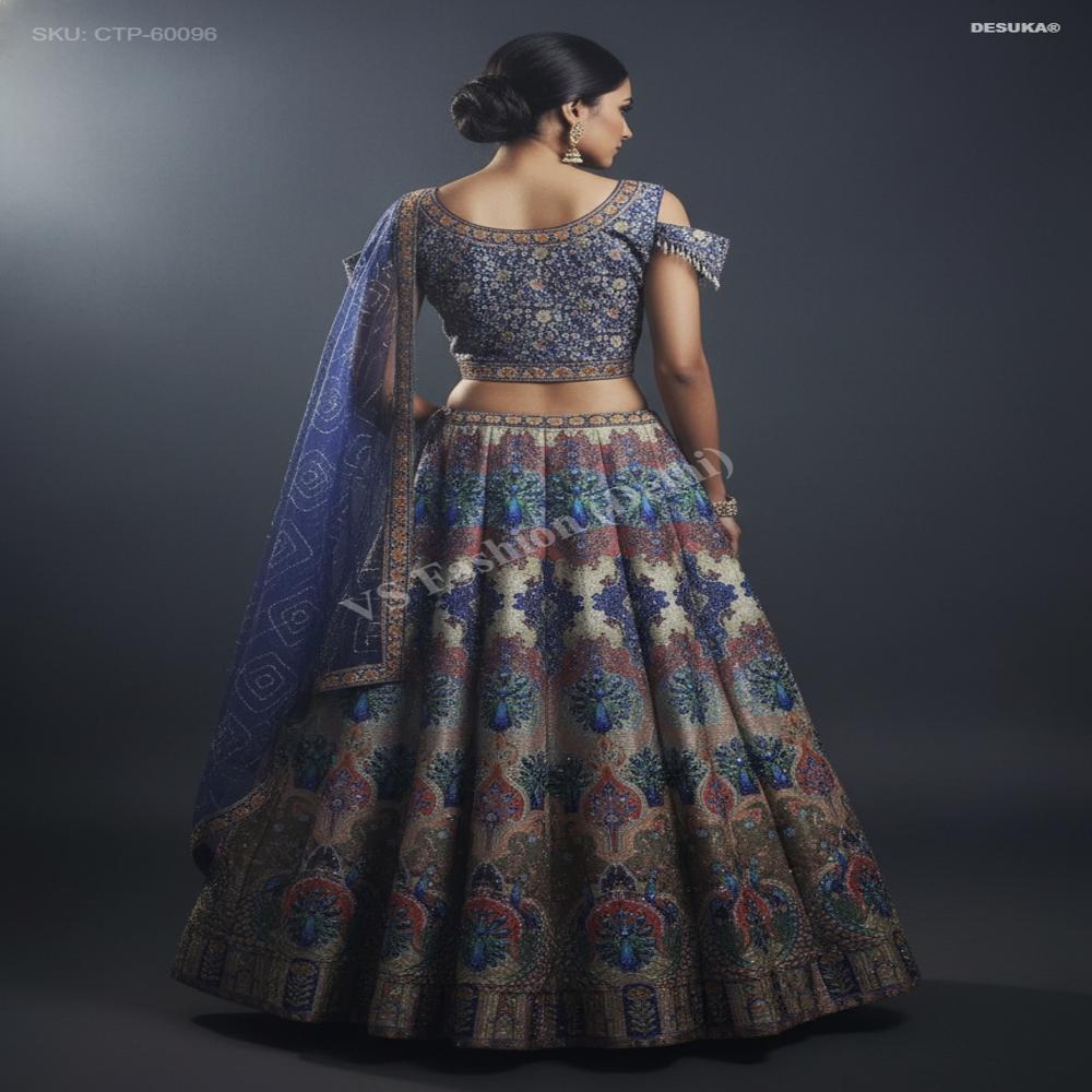 CTP-60096 Architectural Print Lehenga Choli Set