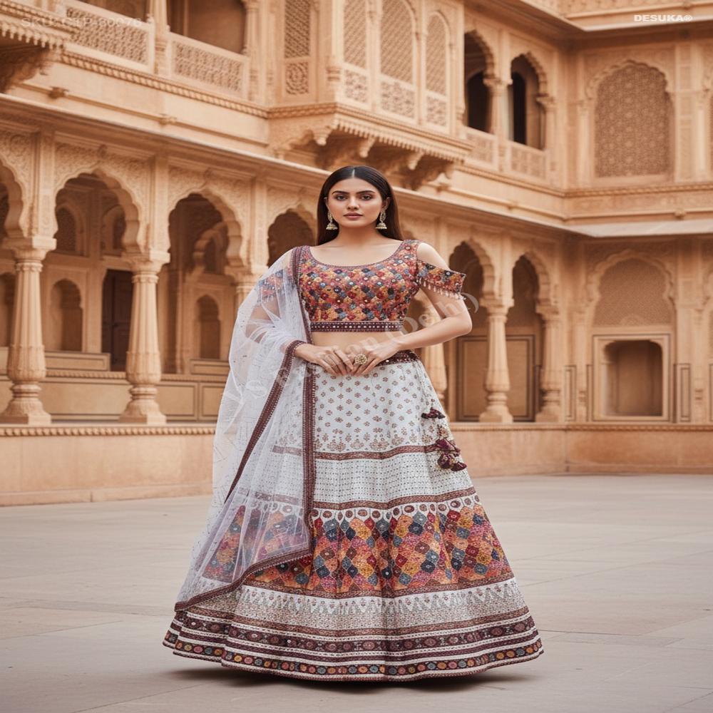 CTP-60076 Lehenga Choli with Mirror Work