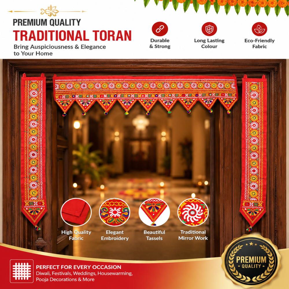 KRISHNA HANDLOOM Temple Entrance Toran for Wedding Decoration G 9