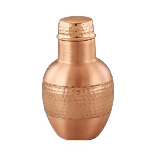 Copper Apple Bottle - Finish: Hammered And Polished