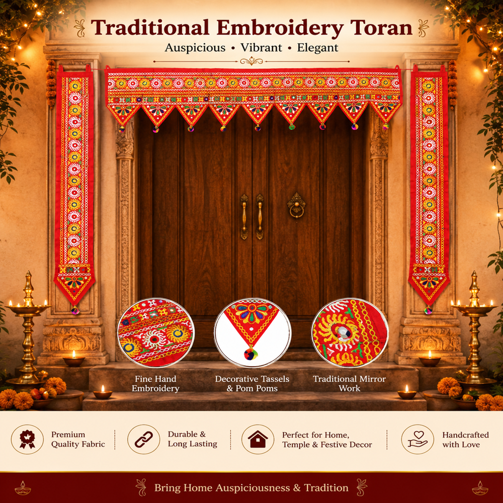 KRISHNA HANDLOOM Temple Entrance Toran for Diwali Decoration G 19