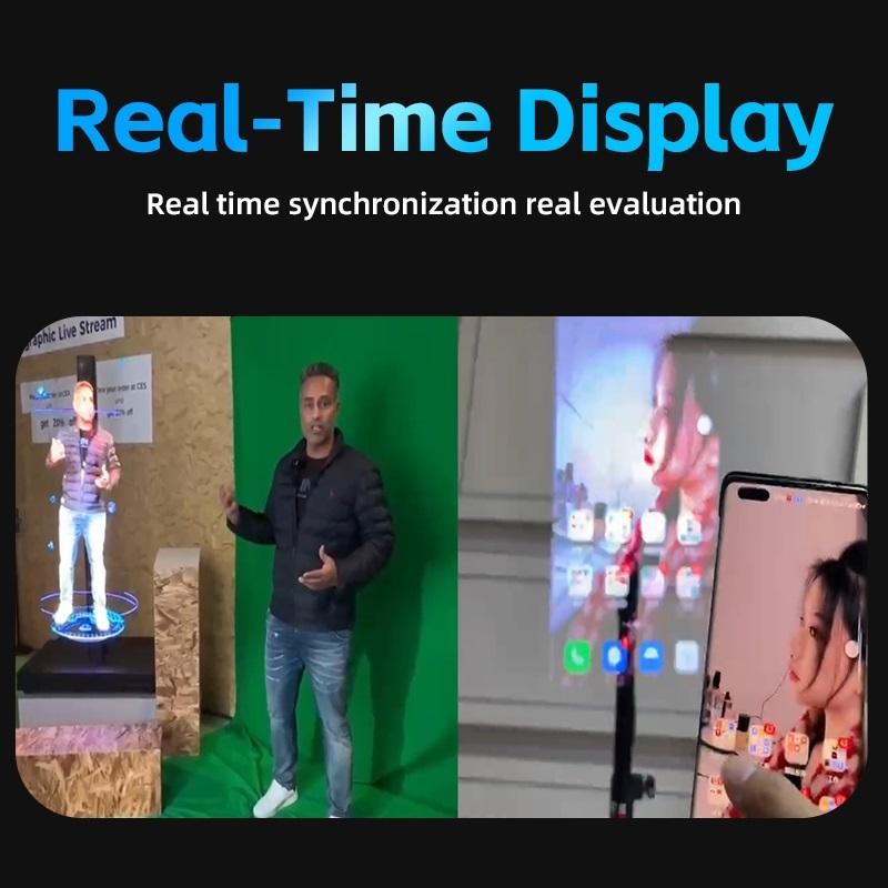High Resolution 45cm 3D Hologram LED Fan Display with APP & PC Control