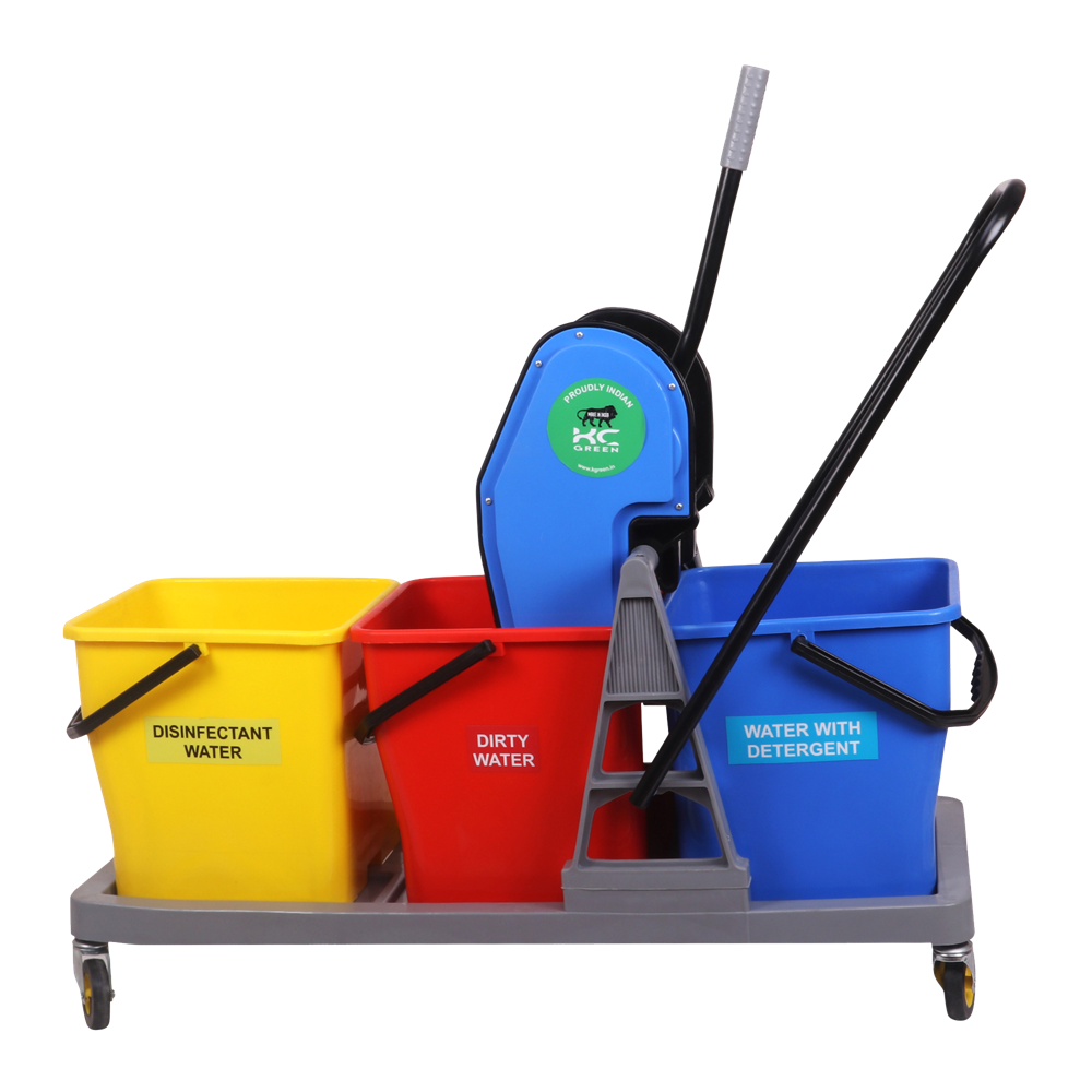Tripple Bucket Mop Trolley