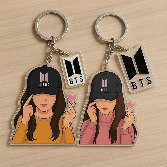Bts Keychain - Diameter: 2 Inch (In)