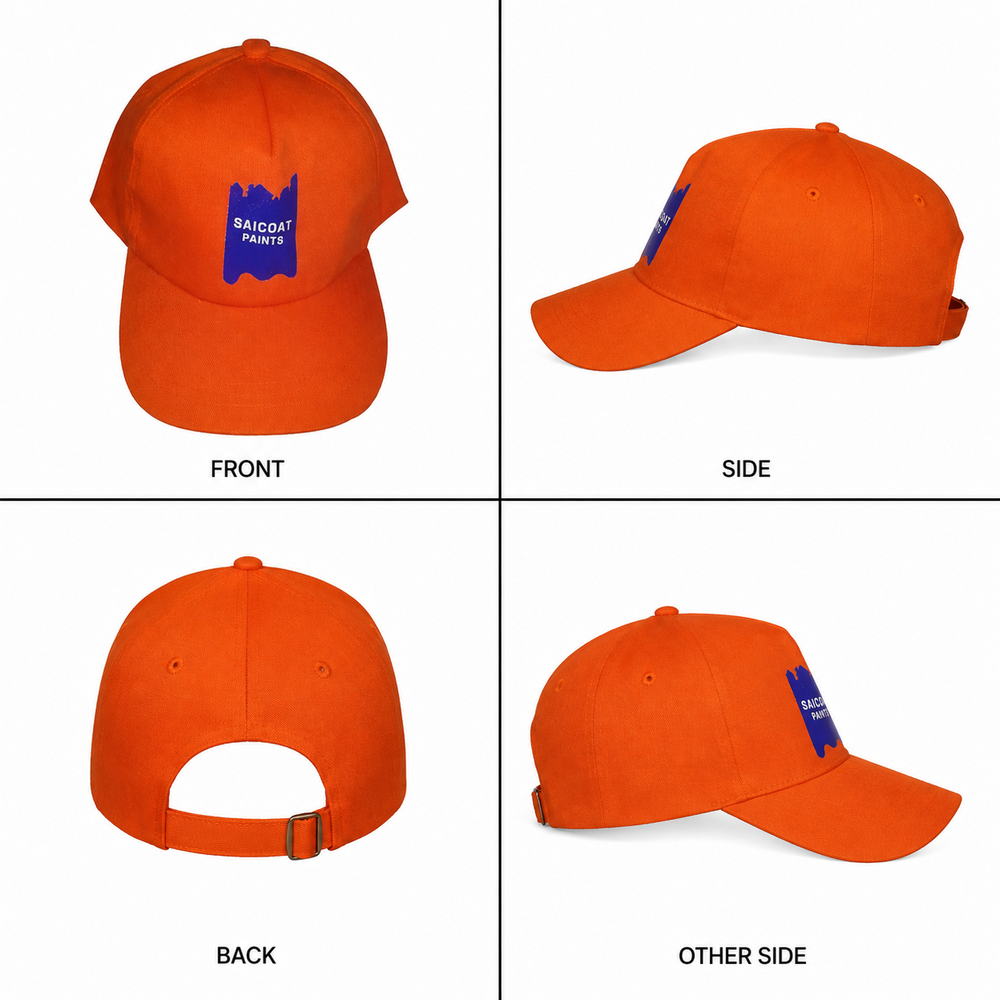 Gents Orange Cap - Design Type: Customized