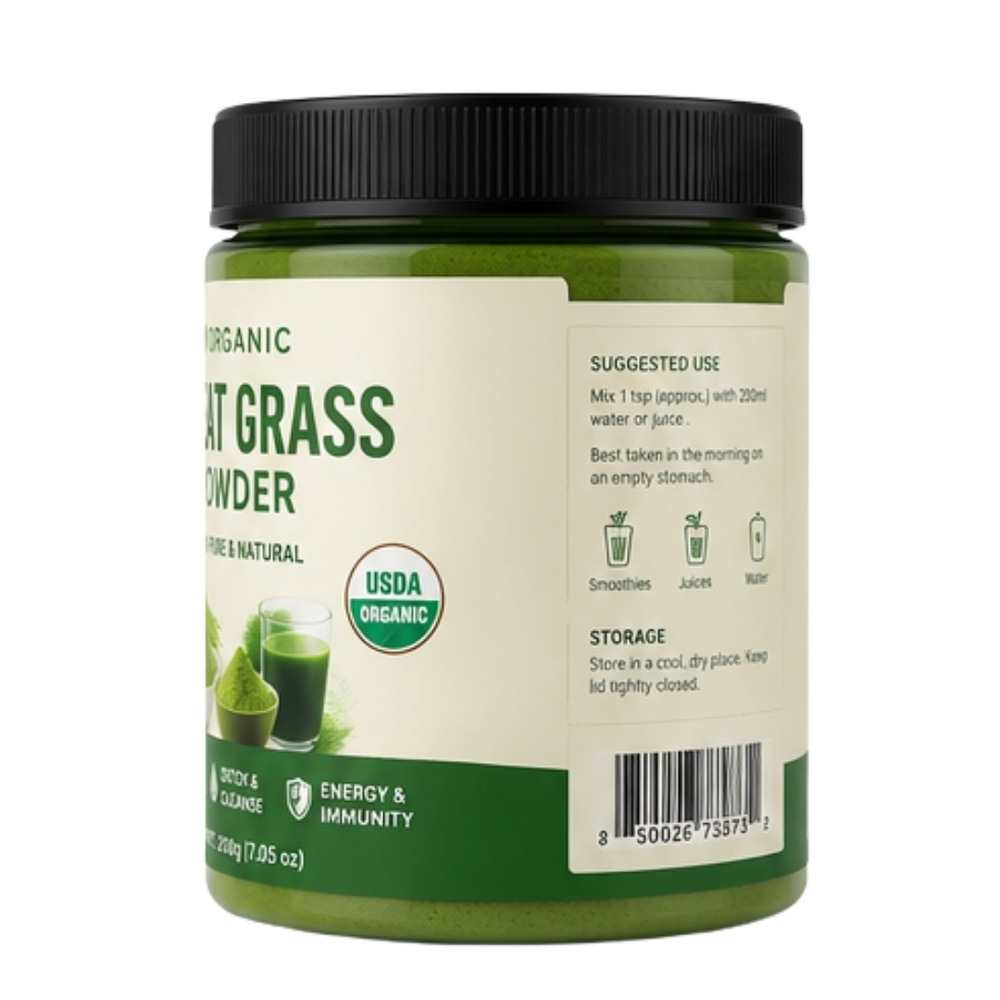 Organic Wheat Grass Shell Powder