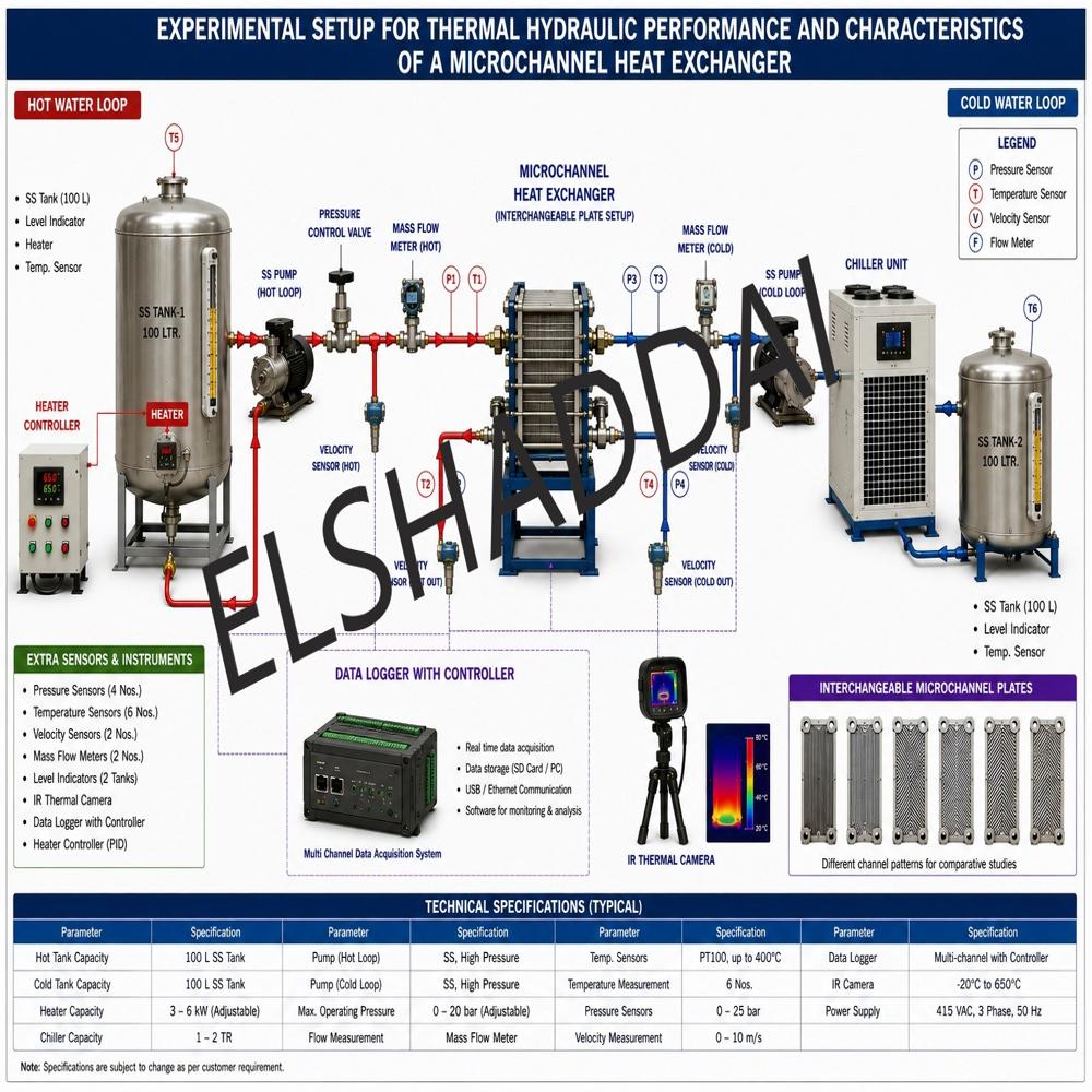 Microchannel Heat Exchanger setup