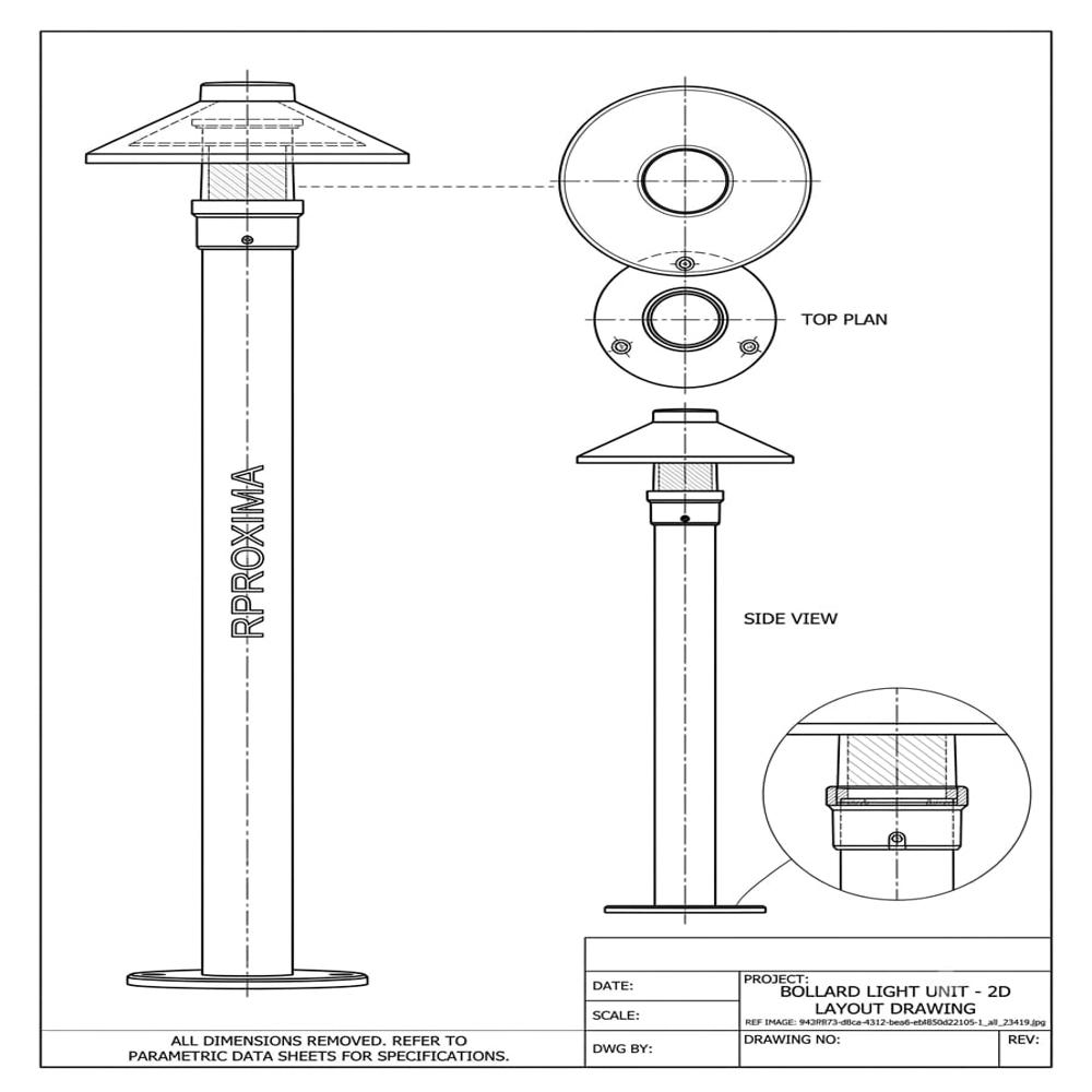 bollards light 2 feet height 
