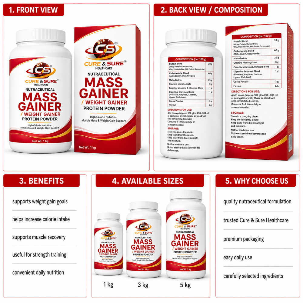 Nutraceutical Mass Gainer / Weight Gainer Protein Powder Third Party Manufacturing
