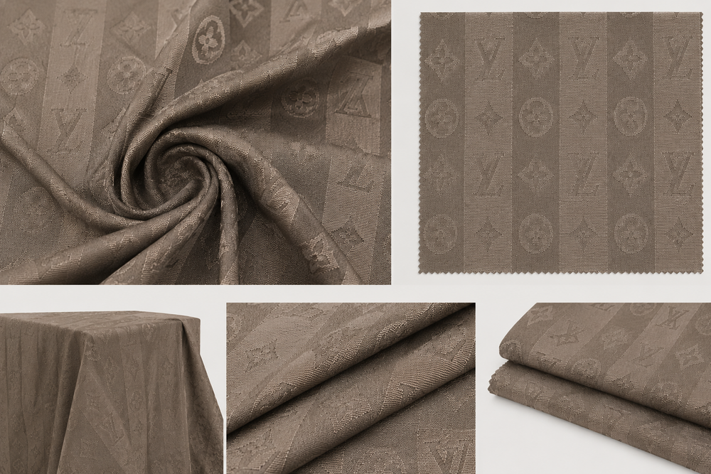 Light Brown Imported Jacquard Fabrics
