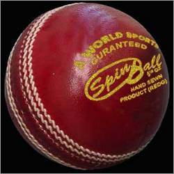 Spin Cricket Balls - Leather & Cotton Blend, Red Color | Easy to Grip, Seamless Finish, Excellent Bounce & Impact Resistance