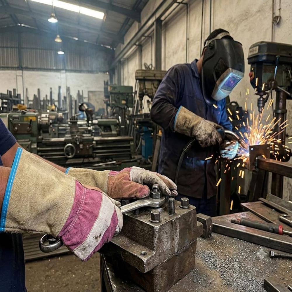 Multi Color  Leather Welding Gloves