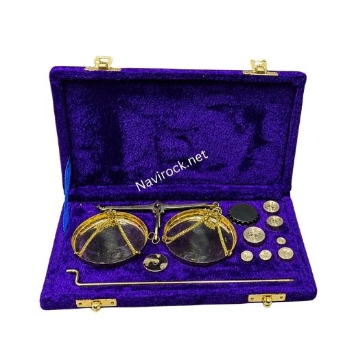 Traditional Goldsmith Weight Showpiece Brass Weighing Scale