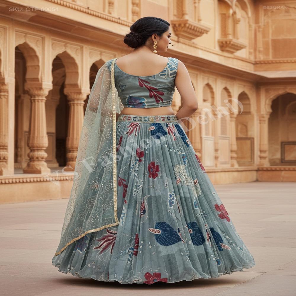 CTP-60054 Tabby Silk Printed Lehenga