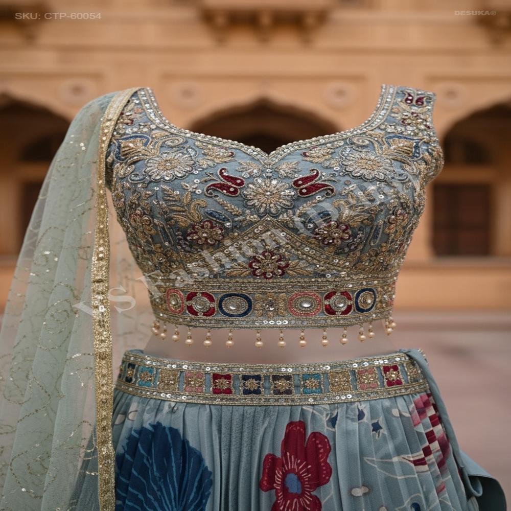 CTP-60054 Tabby Silk Printed Lehenga