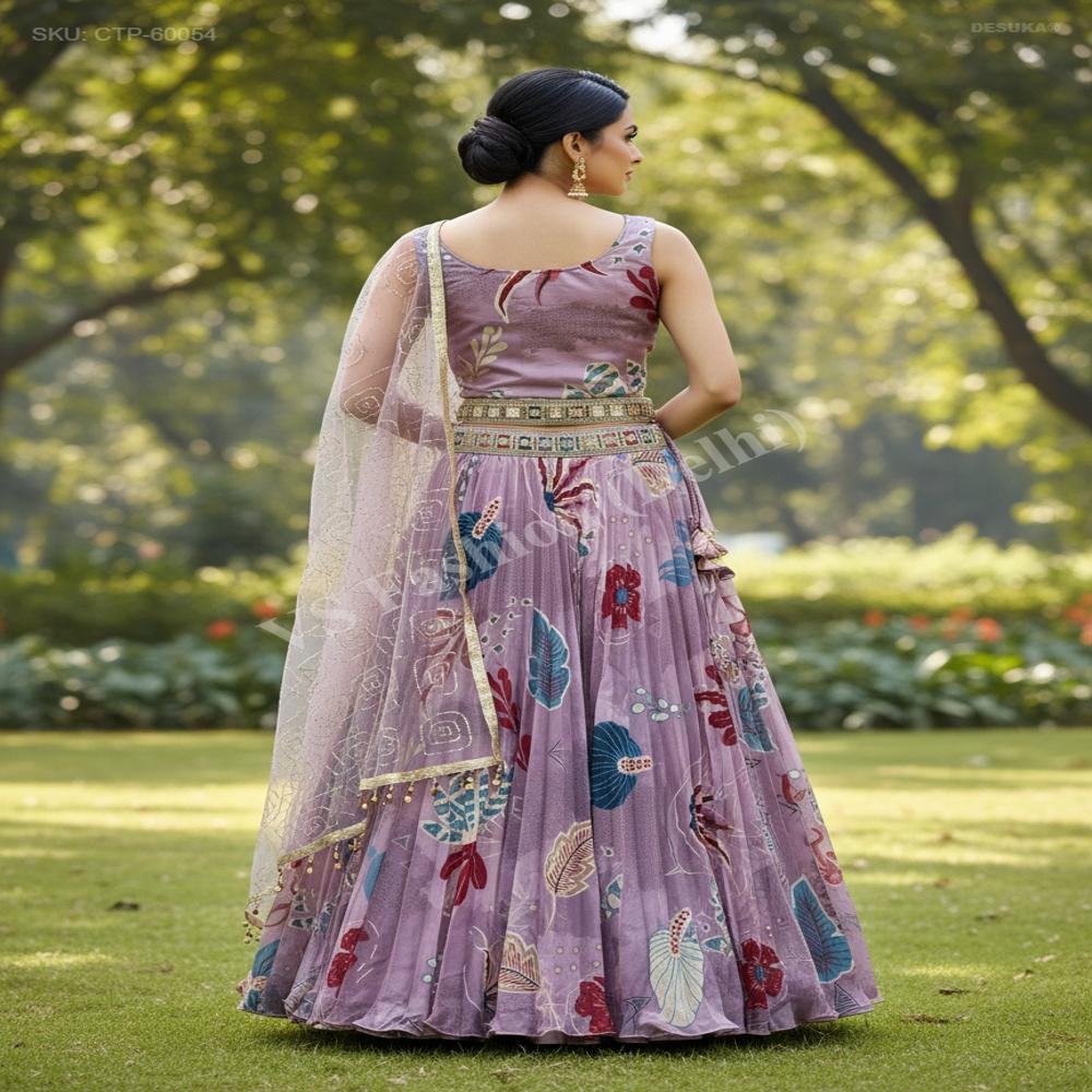CTP-60054 Tabby Silk Printed Lehenga