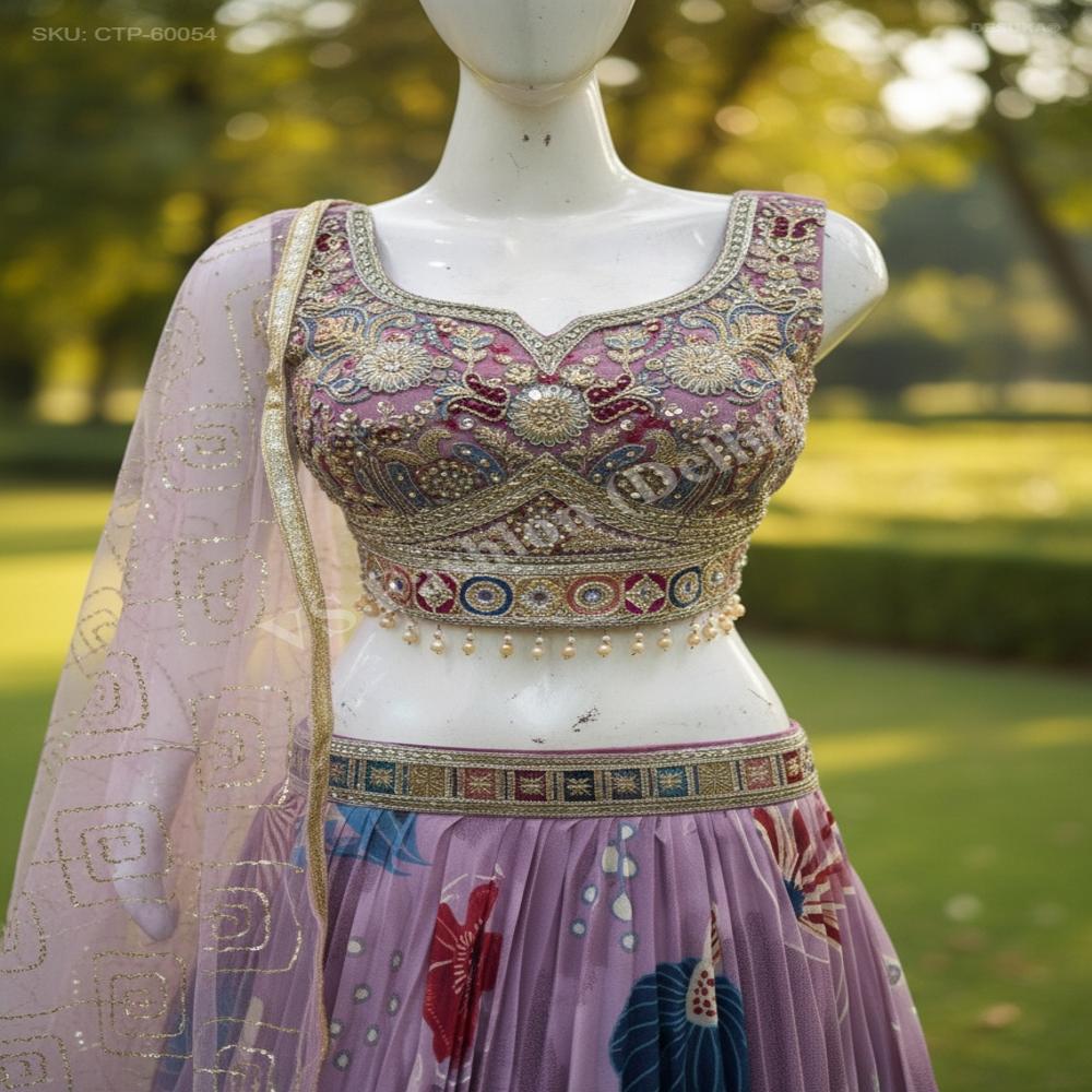 CTP-60054 Tabby Silk Printed Lehenga