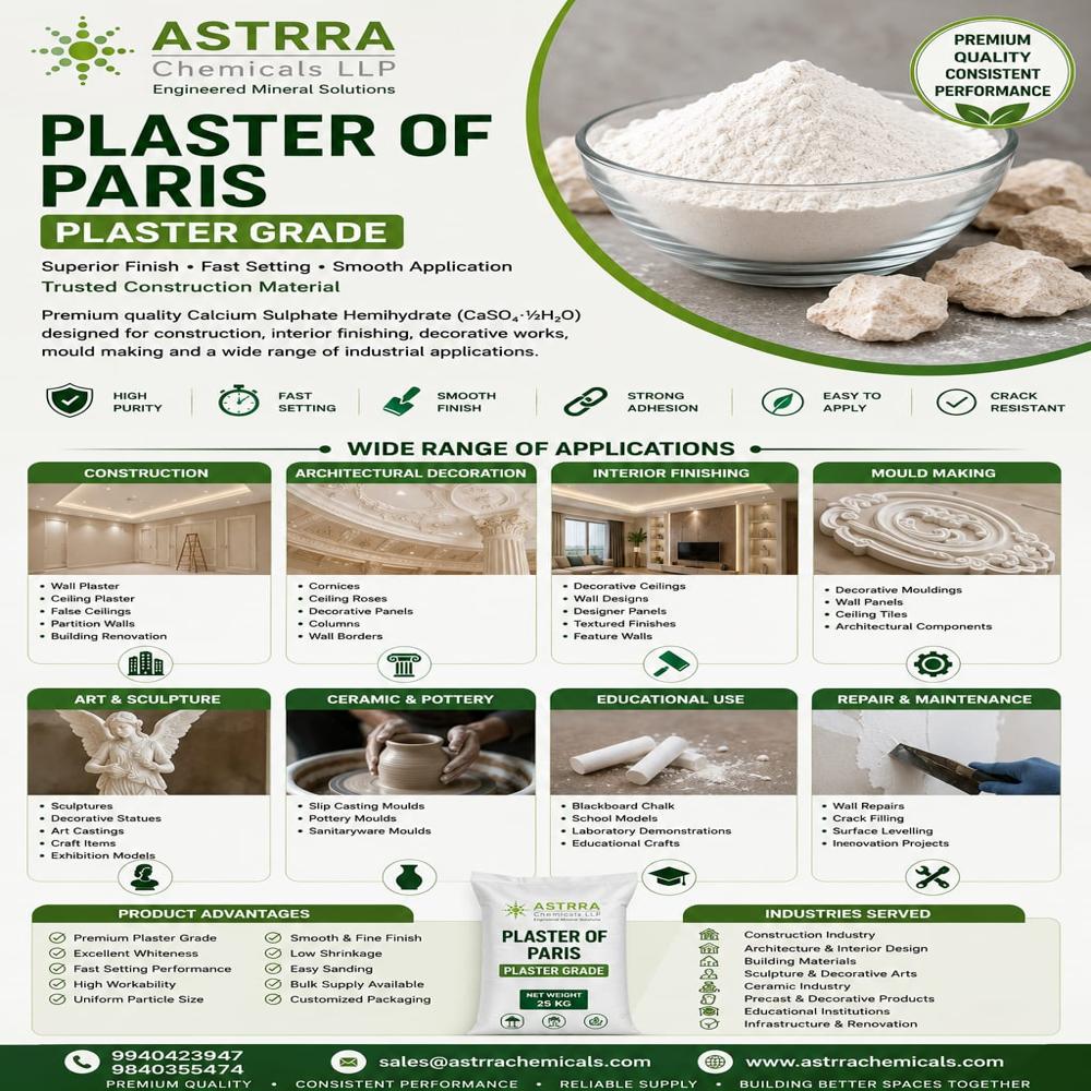 PLASTER OF PARIS (PLASTER GRADE)