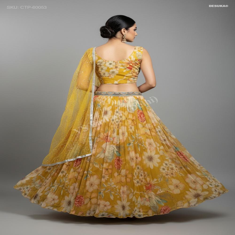 CTP-60053 Heavily Embroidered Choli Set