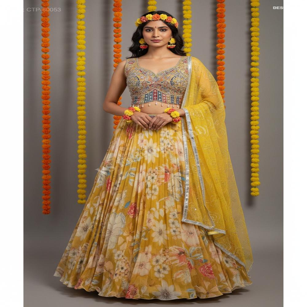 CTP-60053 Heavily Embroidered Choli Set