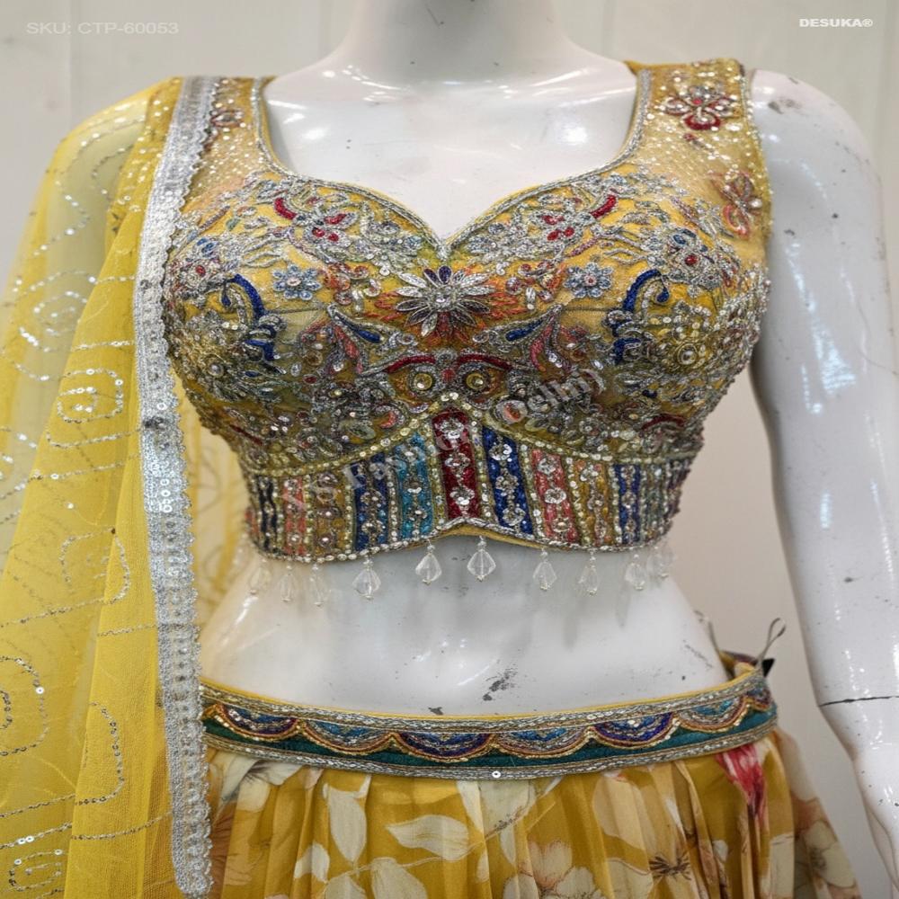 CTP-60053 Heavily Embroidered Choli Set