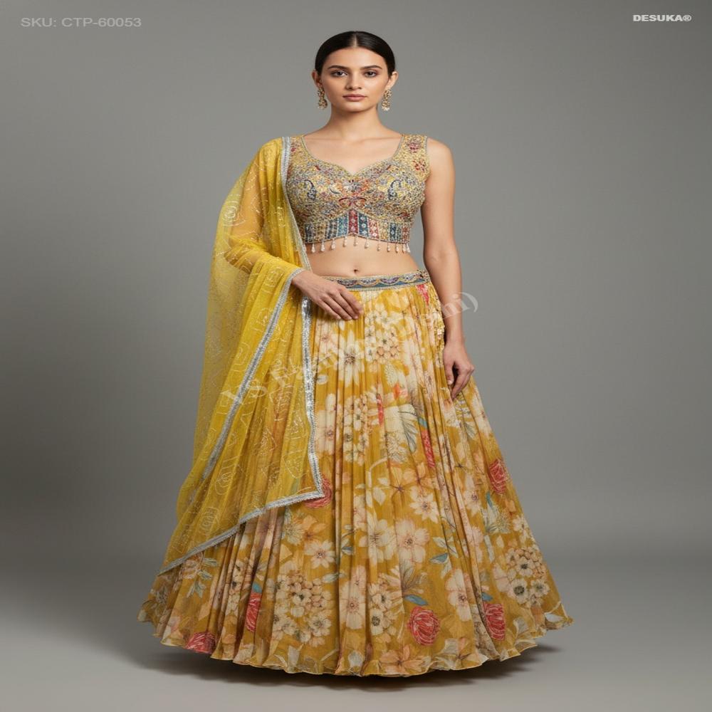 CTP-60053 Heavily Embroidered Choli Set