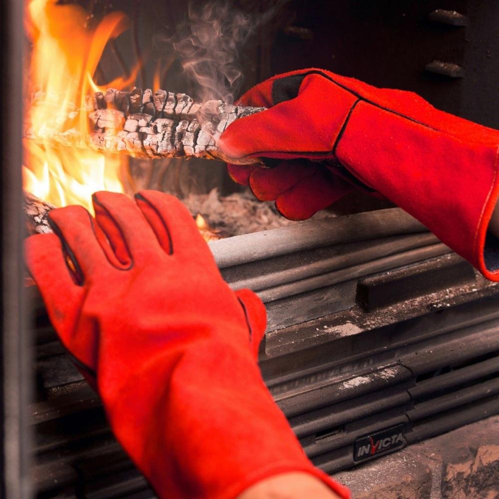 Heavy Heat Resistance Leather Hand Gloves