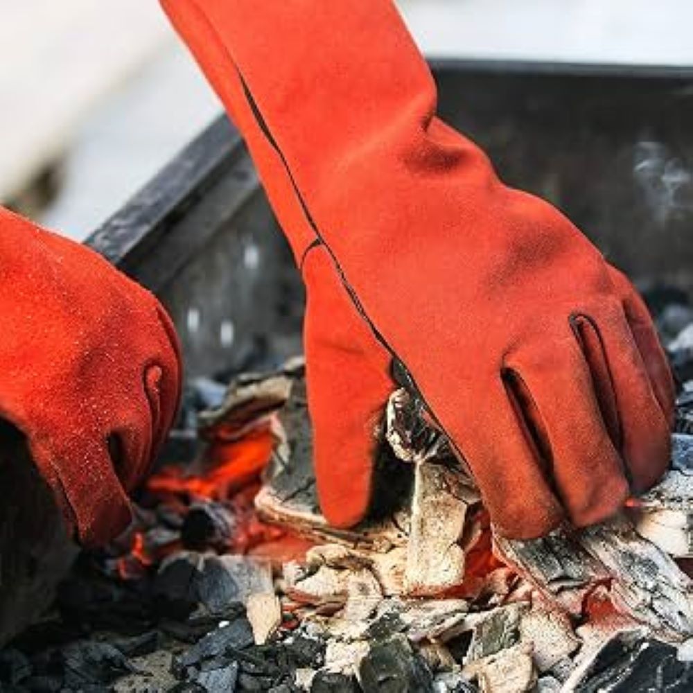 Heavy Heat Resistance Leather Hand Gloves