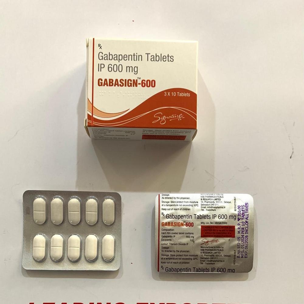 600mg Gabapentin Tablets Ip - 600 Mg Anticonvulsant Tablets | Suitable For Seizure Control & Post-shingles Pain Relief, 10 Tablets Per Box