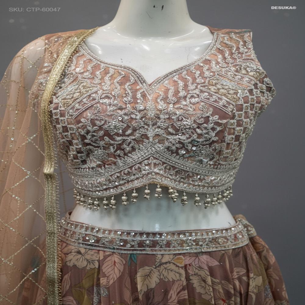 CTP-60047 Vintage Floral Lehenga Set