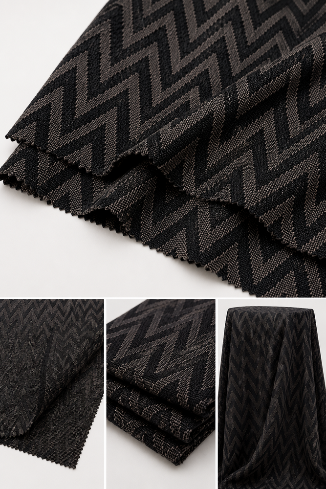 Brown Imported Jacquard Fabrics