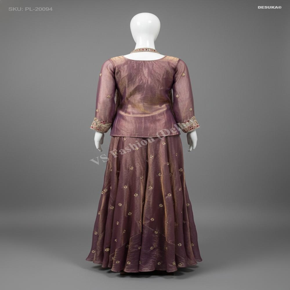 PL-20094 Peplum Palazzo Suit