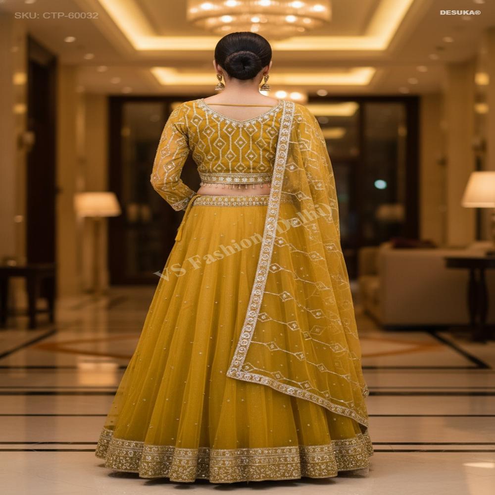 CTP-60032 Sequin Net Lehenga Set