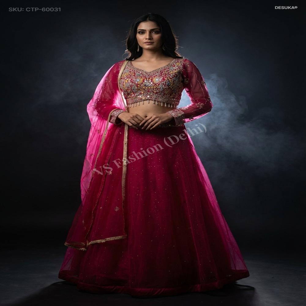 CTP-60031 Embroidered Net Lehenga Choli