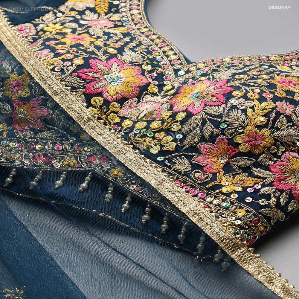 CTP-60031 Embroidered Net Lehenga Choli