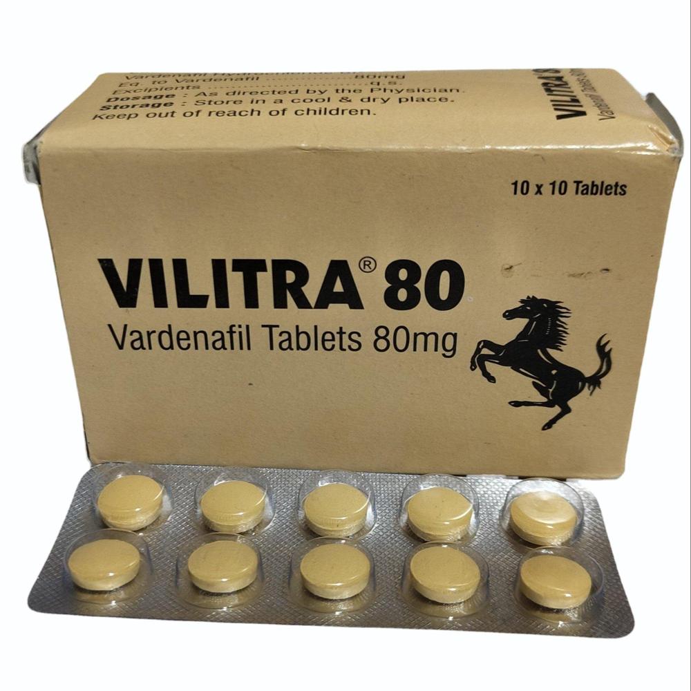 Vilitra 80mg Pharmaceutical Tablet - Ingredients: Vardenafil (In The Form Of Vardenafil Hydrochloride)