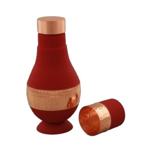 Copper Modern Surahi Server - Diameter: Base Approx. 10-12 Cm