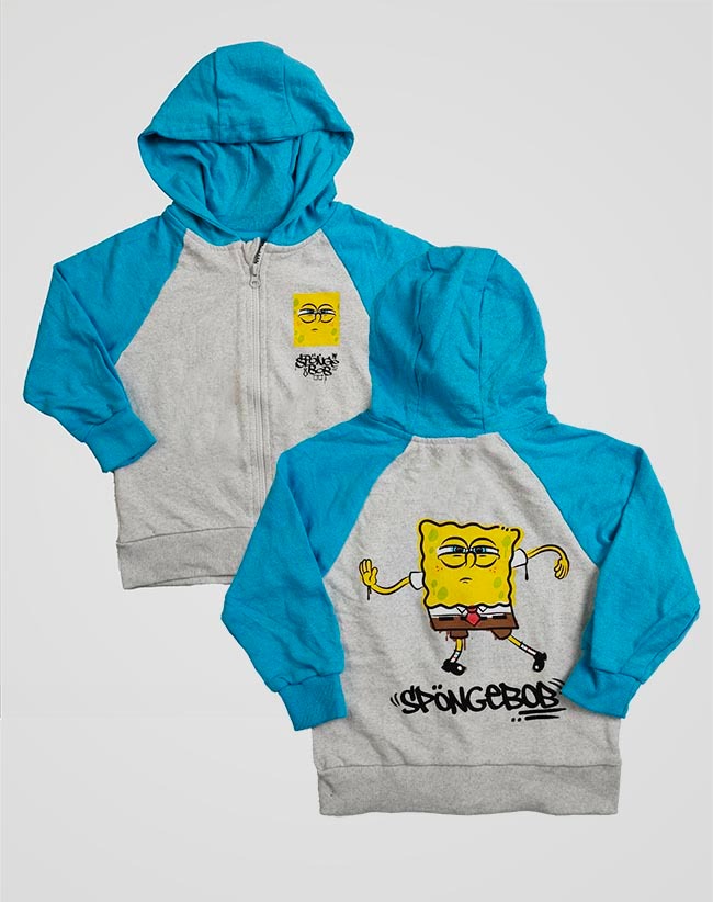 B16677 | Sponge Bob Boys Full Zipper Hoodie