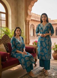 Vetican Silk Neck Kurtis