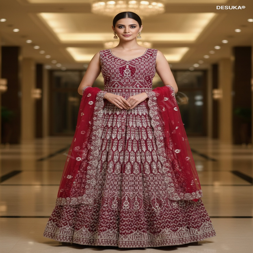 IWFC-50002 Net Indo-Western Suit