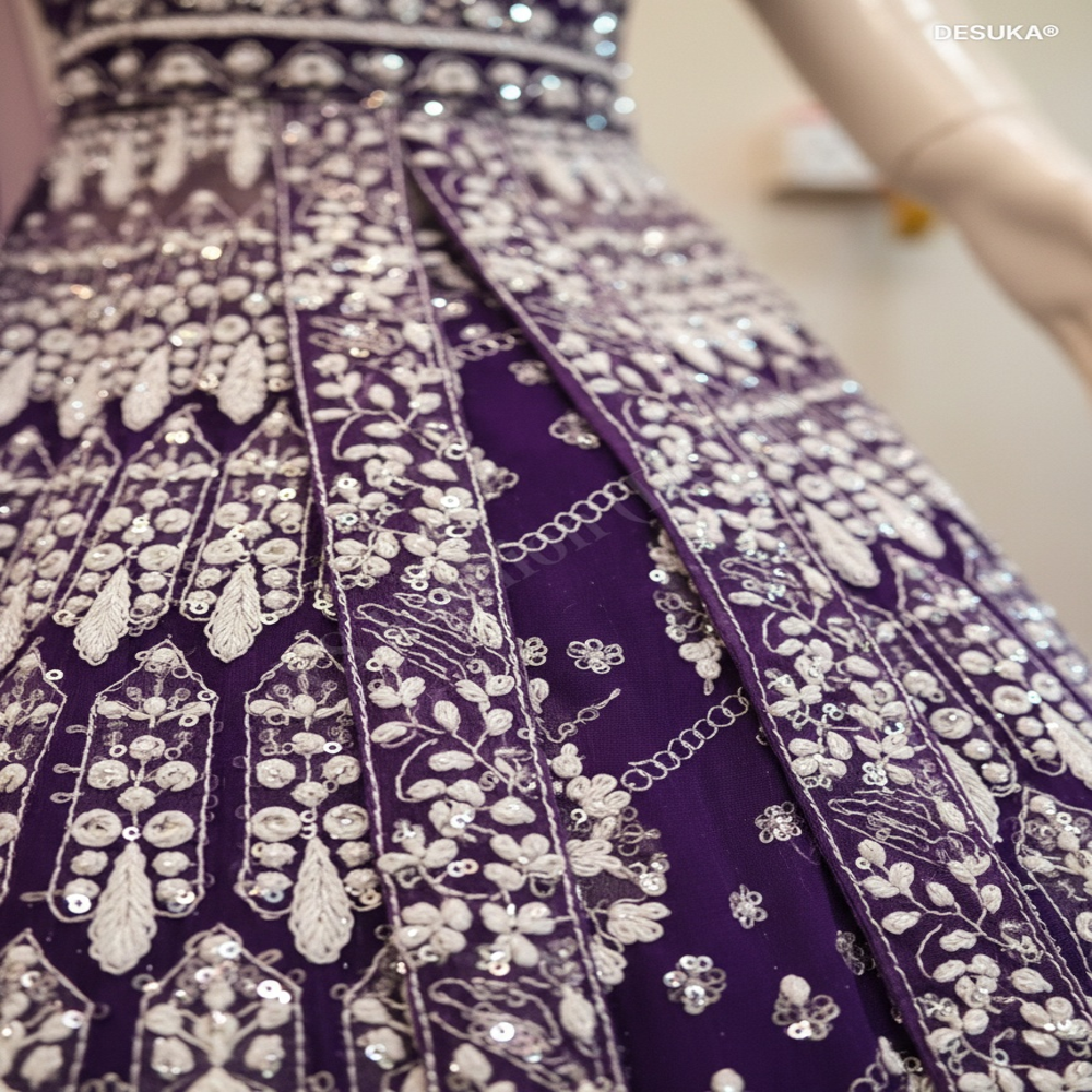 IWFC-50002 Net Indo-Western Suit