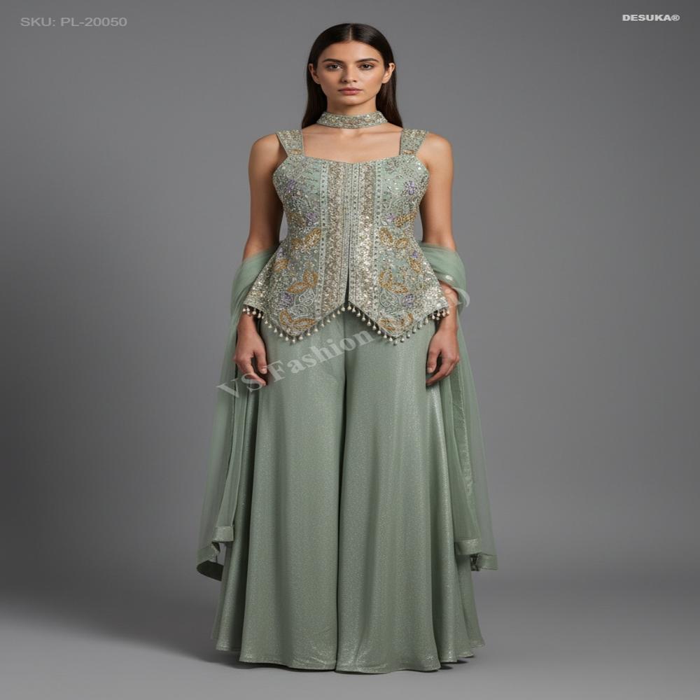 PL-20050 Chinon Peplum Palazzo 