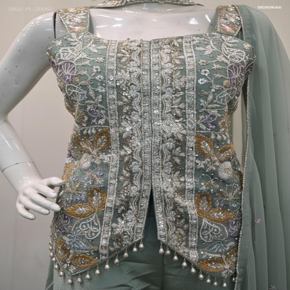 PL-20050 Chinon Peplum Palazzo 