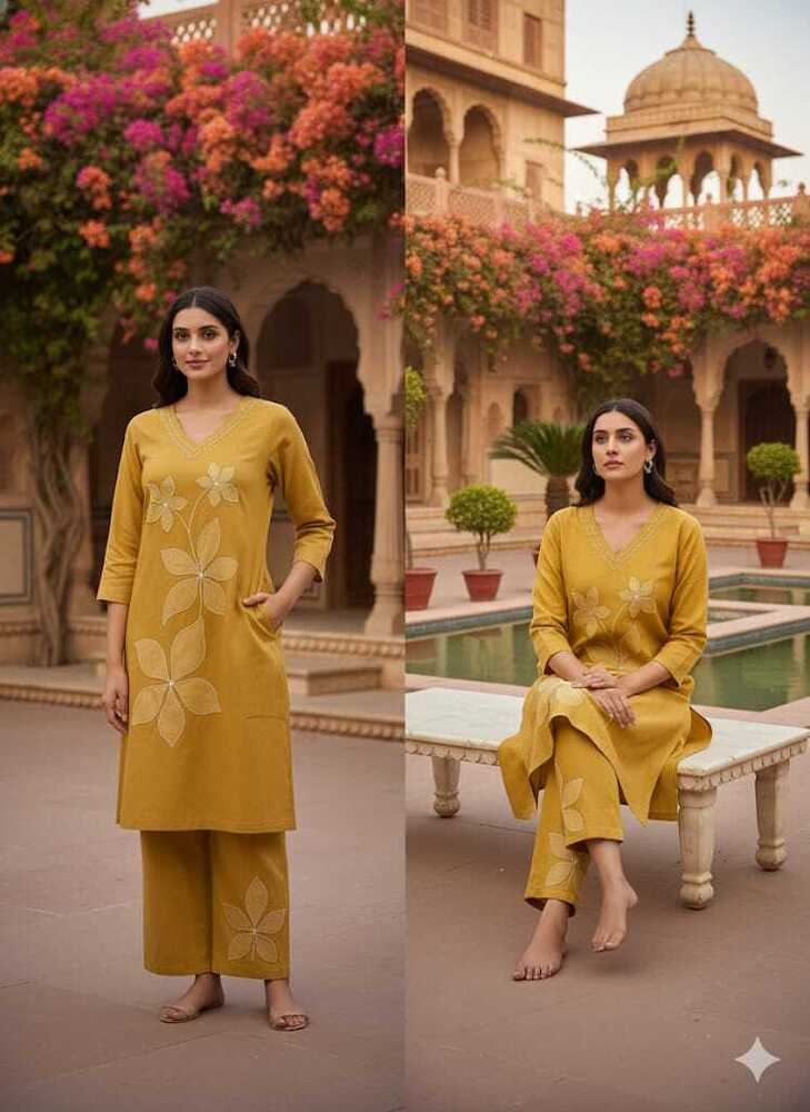 Vetican silk V - neck applic