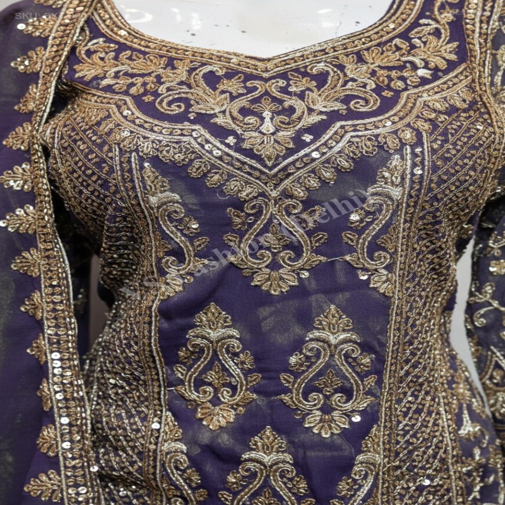 SKT-30013 Dyed fabric Sequin Suit 